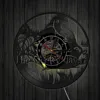 Creative Gorilla Animal Family Vinyl Record Wall Clock With Color Changing LED Light Decorative Clock Wall Clock