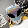 Alien Backpack Holographic Triangle Rucksack Casual Bag