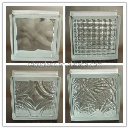 Bloques De Vidrio De 190x190x80mm,Bloques De Vidrio De Colores Y