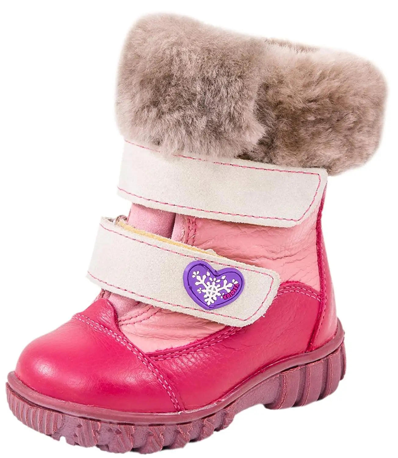 CHILDRENS GIRLS PINK SNUGG WARM WINTER FLAT PULL-ON FUR BOOTS KIDS SHOES 10-2