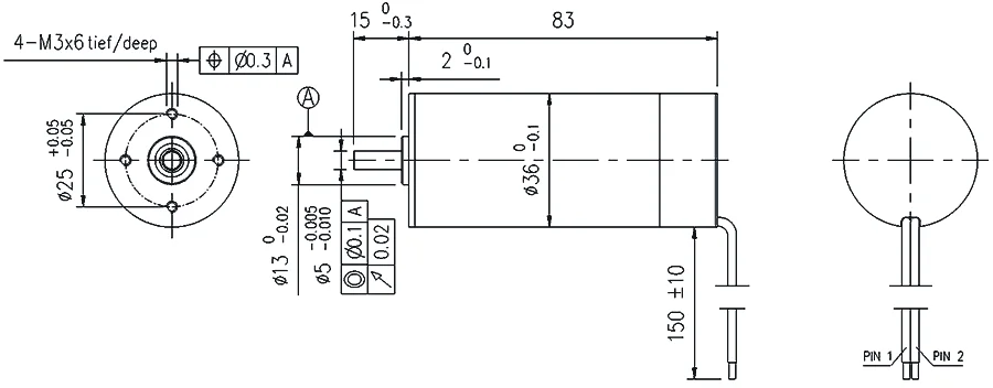 Electrical Bldc Motor, 12v, ECD3683S - detail 4