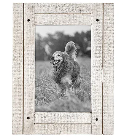 4x6 White Distressed Wood Frame Made to Display 4x6 Photos Ready to Hang Ready to Stand Built-in Easel