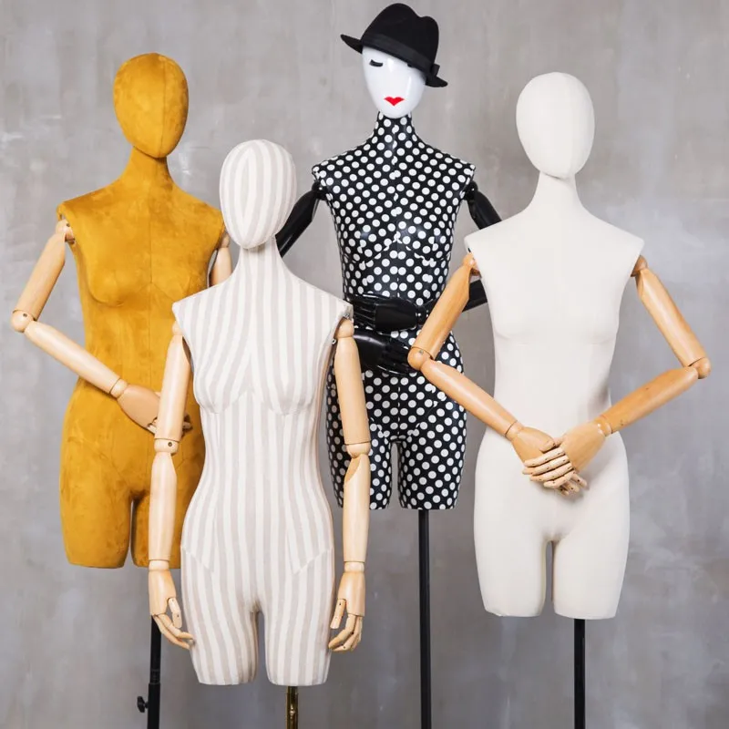 Xinji New Design Half Body Ladies Mannequins Female Dummy Vintage