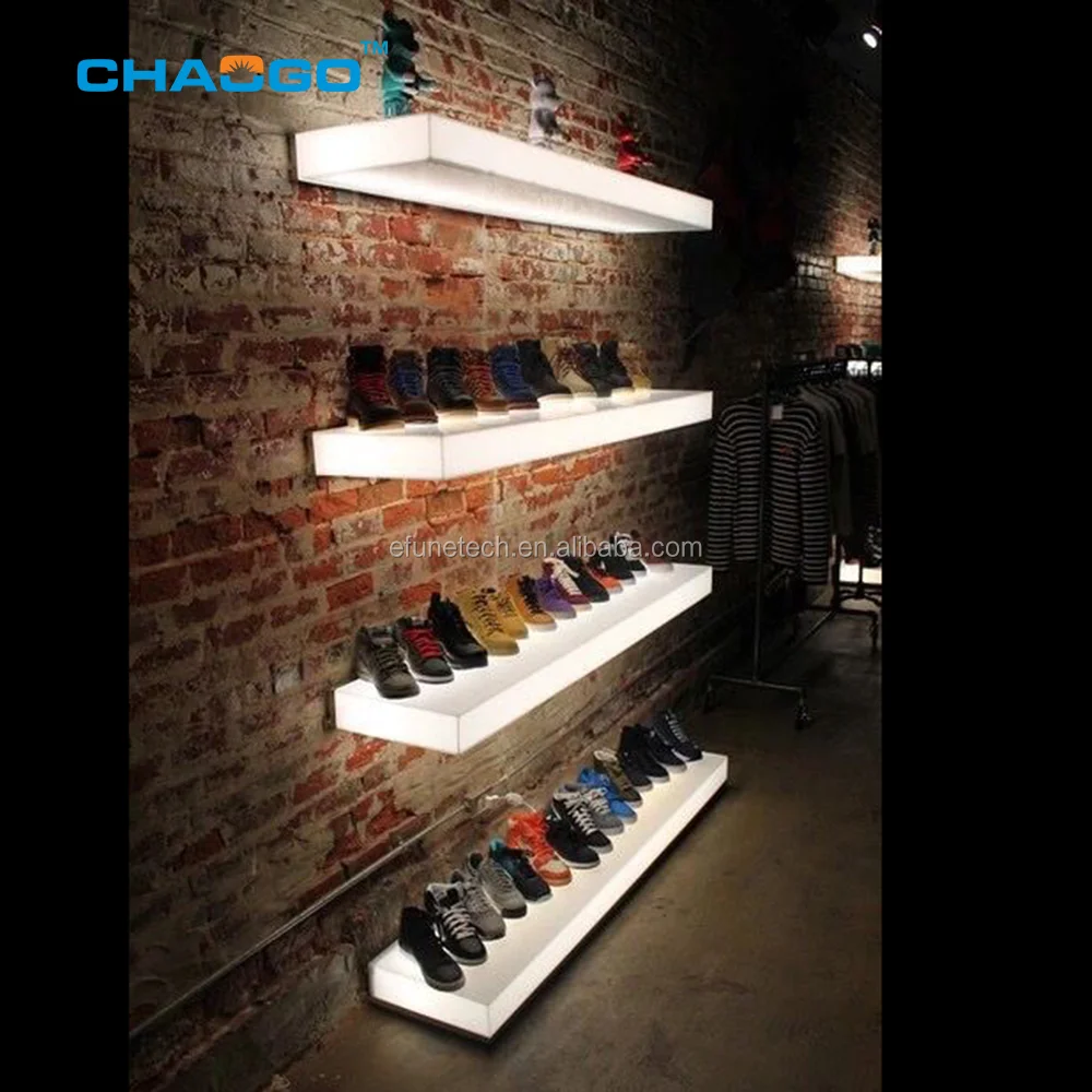 Wall Mounted Shoes Display Fixtures - China Shoe Display Rack and