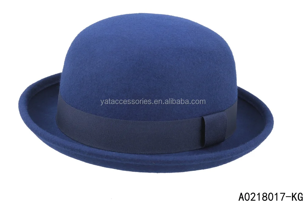 blue bowler hat