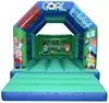 Football Theme Roofed A Frame Castle pvc Inflatable bounce house for kids