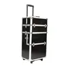 2 wheels aluminium trolley make-up case,aluminum rolling beauty trolley case,rolling makeup trolley case