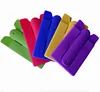 Cards Adhesive Wallet Case Custom Logo Touch C Shape Cell Phone Silicone Stand Snap Holder Touch With 3m Sticker