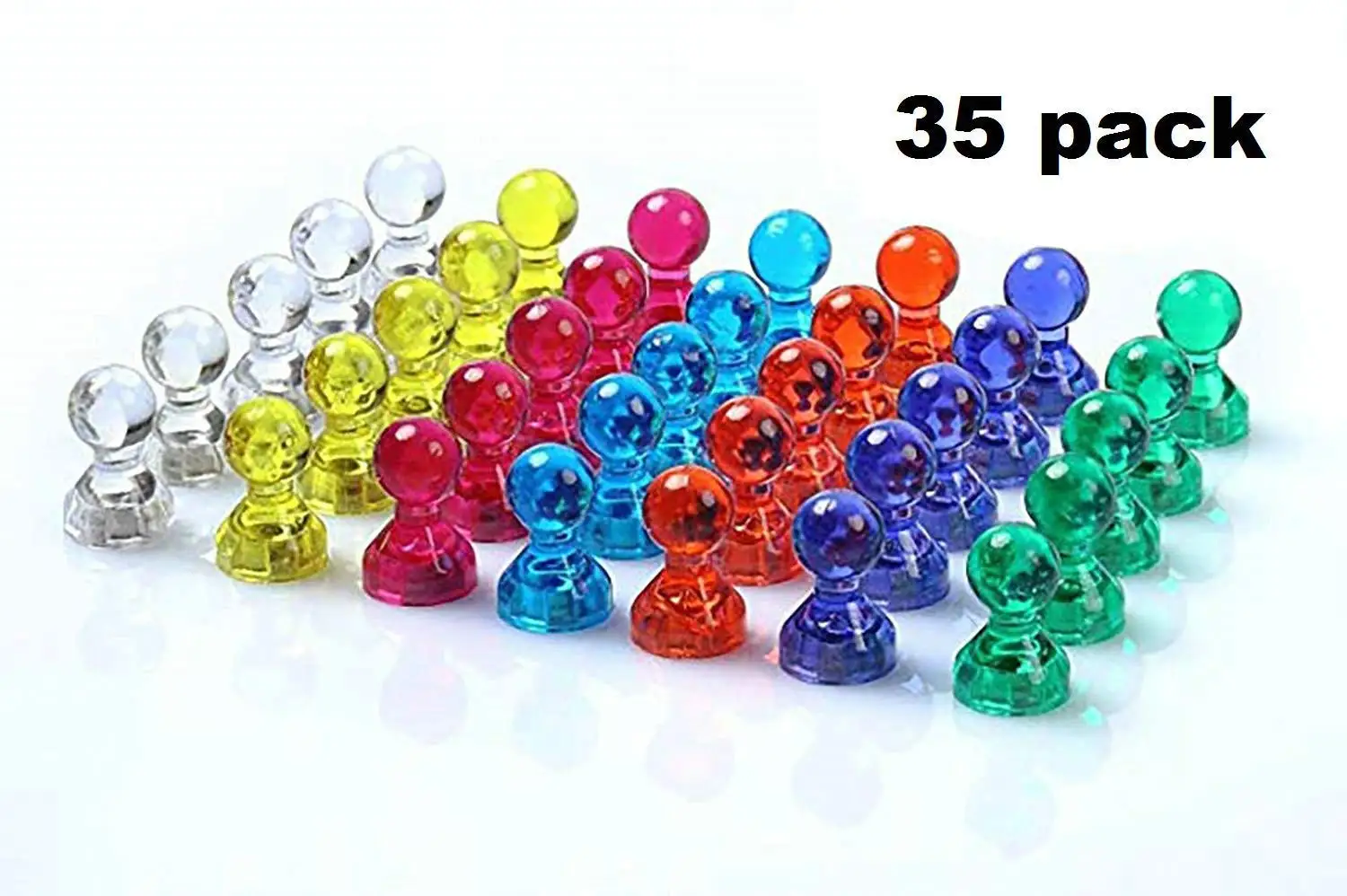 60mm x 8mm Ceramic Bar Magnets Classroom Set of 10 Small