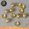 Dome nailhead studs in brass copper with 4 Prongs for Leather Clothing