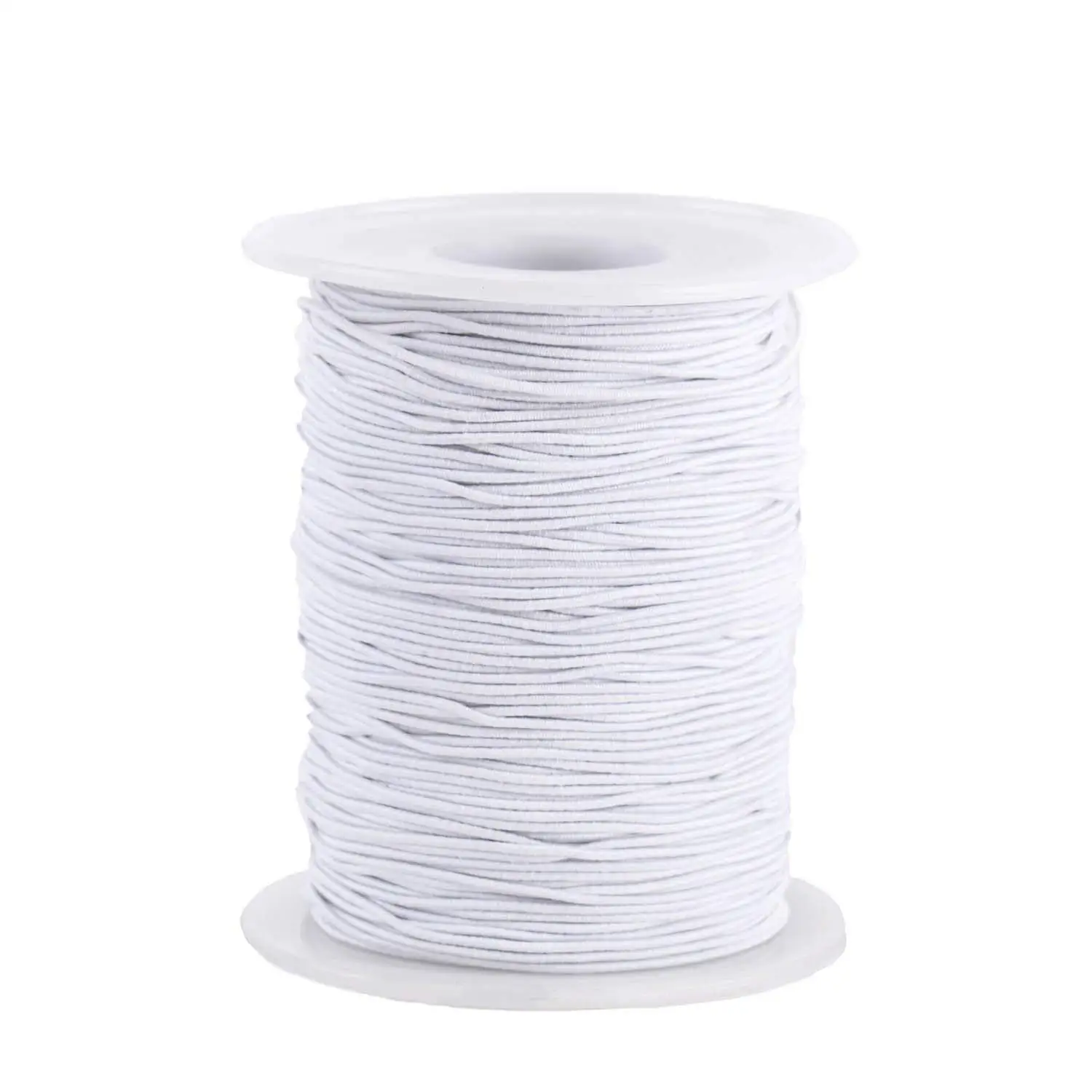 BENECREAT 1mm 109 Yard Elastic Cord Stretch Thread Wire Fabric Crafting String Rope Bungee Cord for DIY Crafts Bracelets Necklaces White Jewelry Making Beading Cord