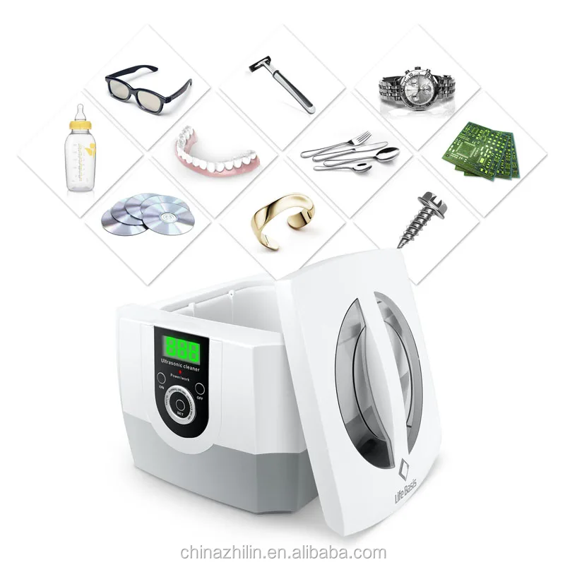 Portable Jewelry Dental Watch Ring Cleaning Electronic Washing Digital Ultrasonic Cleaner 1.4L 