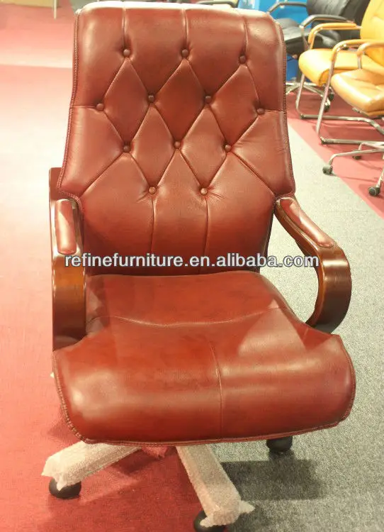 Wooden Arms Luxury Leather Office Chair Rfb009 Buy Luxury Office