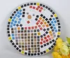 Santa mosaic pattern DIY glass mosaic plate kit