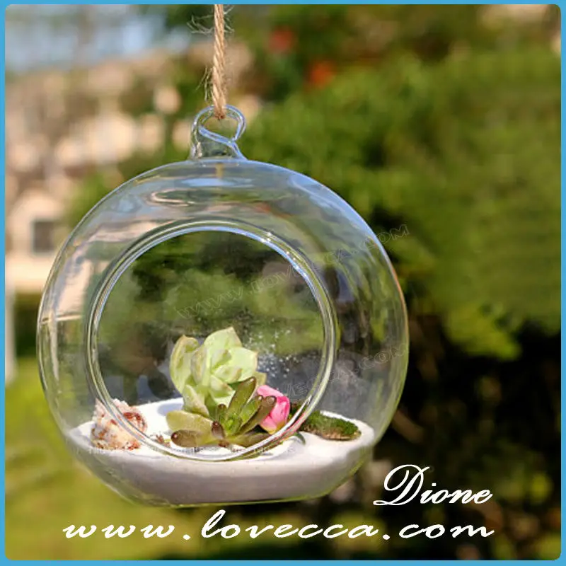 Classic Hanging Glass Ball Vase Fish Aquarium Garden Window Home Decor