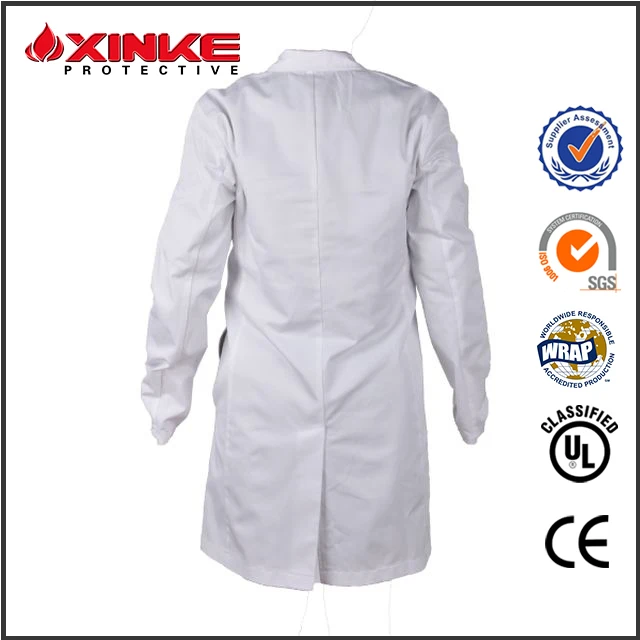 KODAMA Blouse Blanche De Laboratoire 100% Coton - Fermeture Par Boutons Pression, Poches Pratiques Pour Professionnels