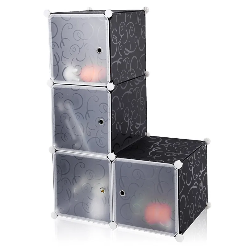 Diy Modular Pp Storage Box Wrie Grid Cube Plastic Storage Box For
