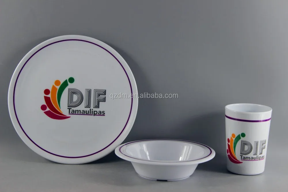 Customer Design Melamine Dinner Set Of 3 Piece 2016
