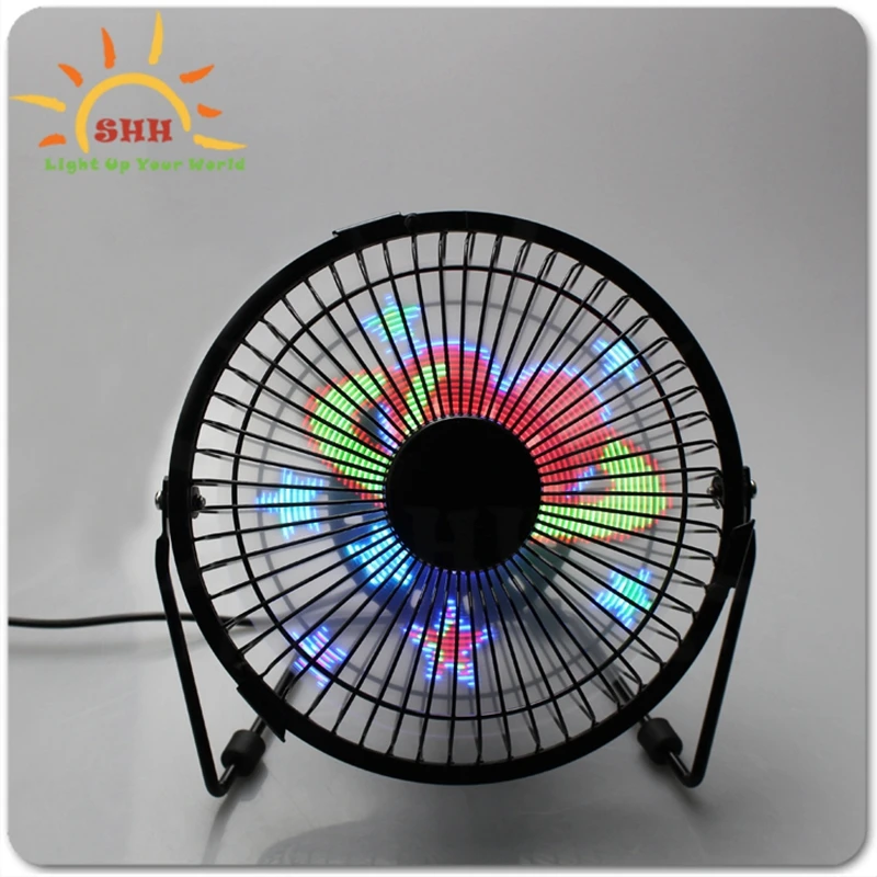 Small Desk Fan With Clock And Temperature Display Lichamp 7 Inch