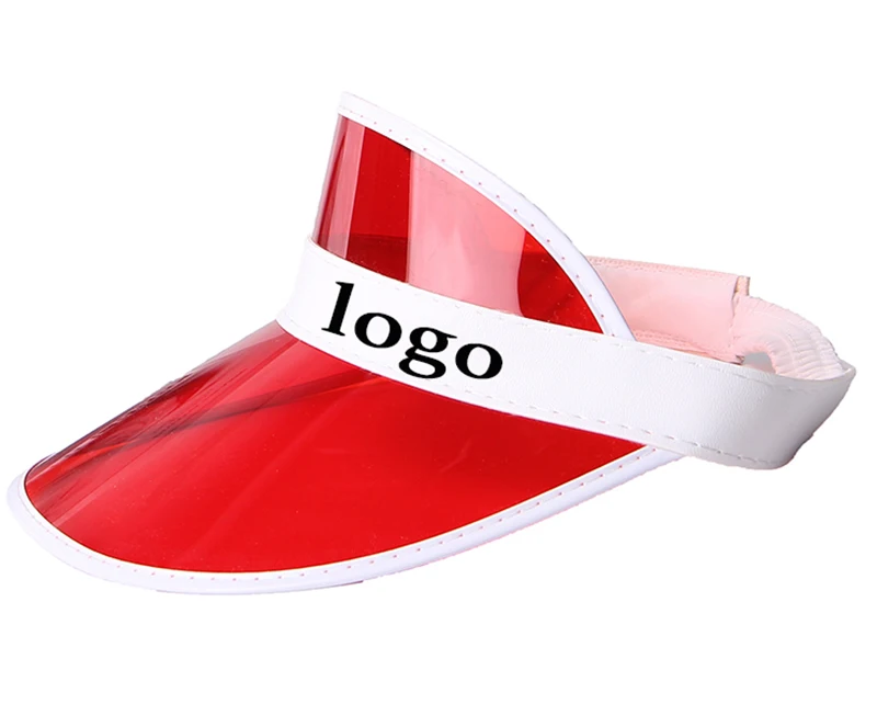 Promotional Portable Transparent Pvc Plastic Transparent Sun Visor Cap