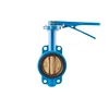middle line dn80 pn16 150lb cast iron ci body soft seal wafer type lever handle butterfly valve