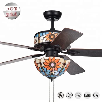 Creative Original Designer Electric Tiffany Style Matte Black Ac Ceiling Fan Chandelier Combo Light Buy Designer Ceiling Fan Electric Ceiling