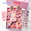 Australia baby hair accessories headband gift sets 24pcs/box fabric art bow headbands baby girl toddler ponytail hair band