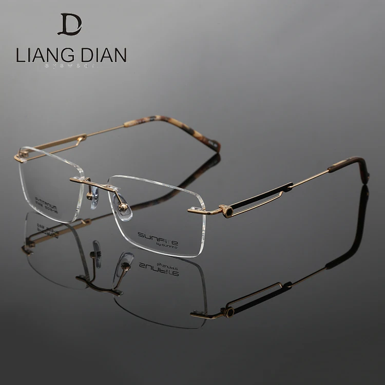 glasses rimless titanium