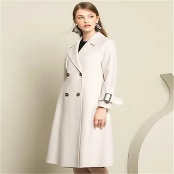 white wool women's dress coat