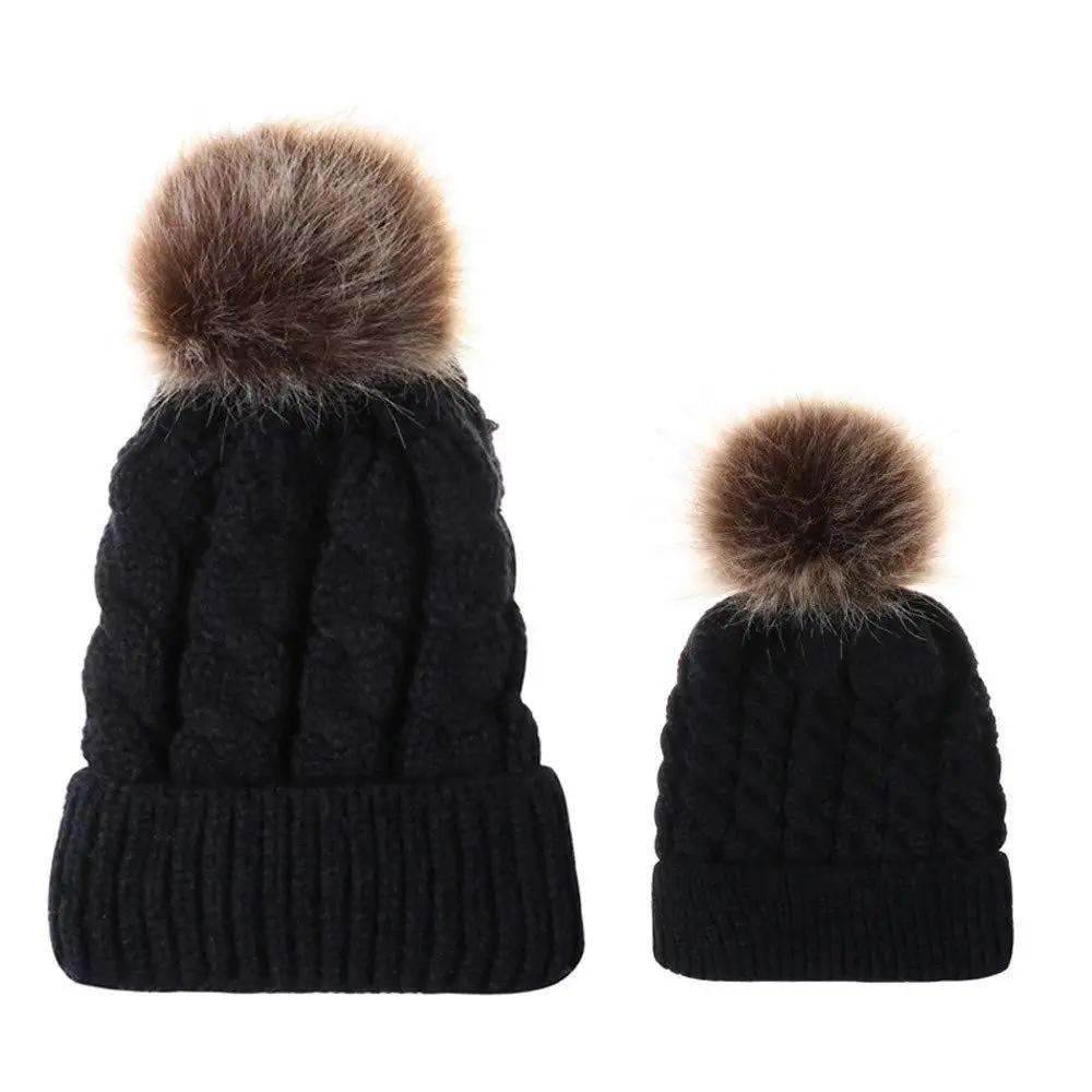 black baby winter hat