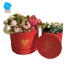 Velvet flower packaging box , excellent suede rose shipping hat box customized