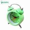 mini travel alarm clock promotion gifts beep alarm quartz move ment 1.5" metal case oem decoration retro twin bell clock TB05001