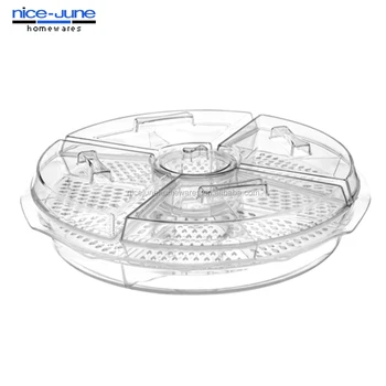 Plastic Serving Tray With 4 Compartments Acrylic Food On Ice Plastic Serving Tray With 4 Compartments Acrylic Food On Ice