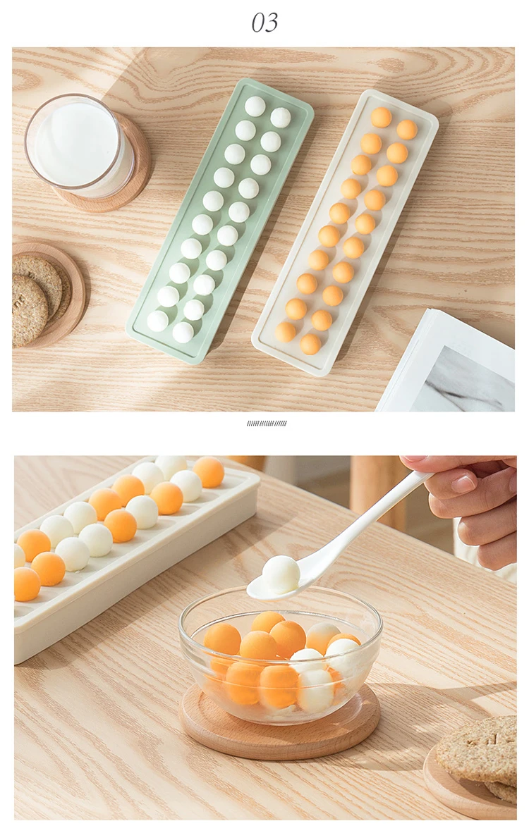 Summer Creative New Products DIY Whisky Multifunction Food Grade Silicone Rectangle Sphere Shape Ice Mold 20 Grids Ice Cube Mold.jpg