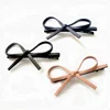2018 latest design large leather bow duck hair clip for thick hair