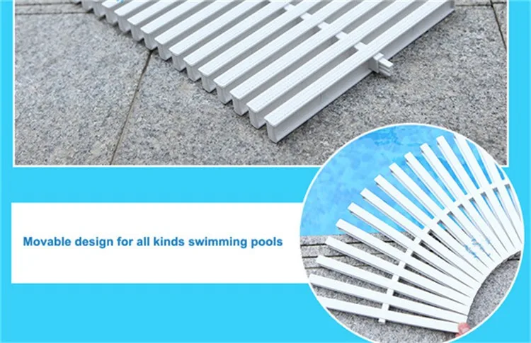 Plastic Drain Cover Grate Pvc Floor Overflow Channel