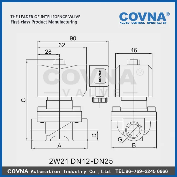 24v brass stainless steel water solenoid valve