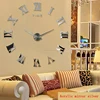 Luxury DIY Wall Clock 3D Roman Numerals Stickers Home Art Modern Clock Large