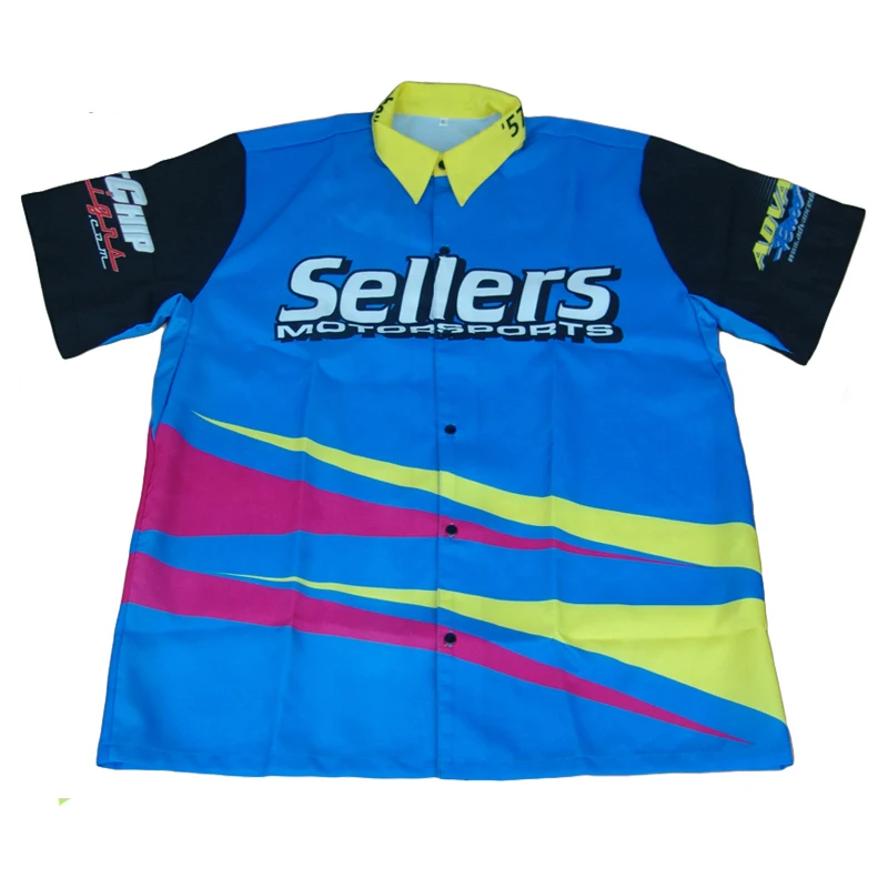Custom 2019 Team Racing Shirt Button Down Sublimation Racing Shirts ...