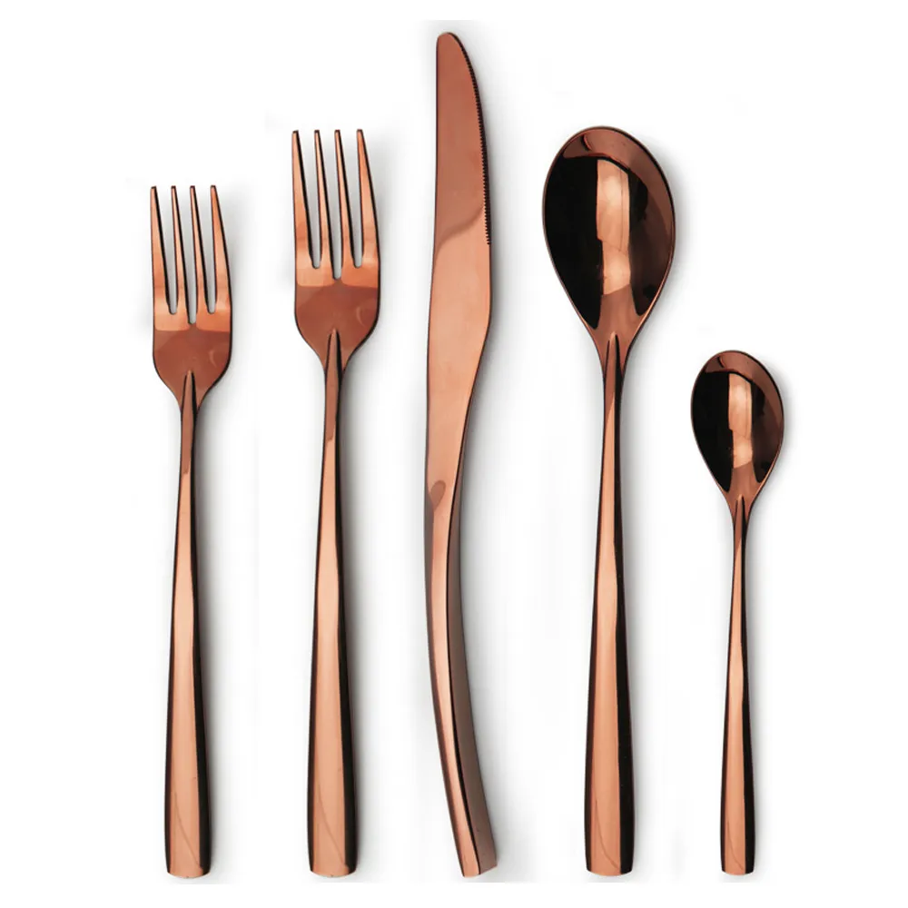 Stainless Steel Flatware Copper Fork Spoon And Knife Sets Buy