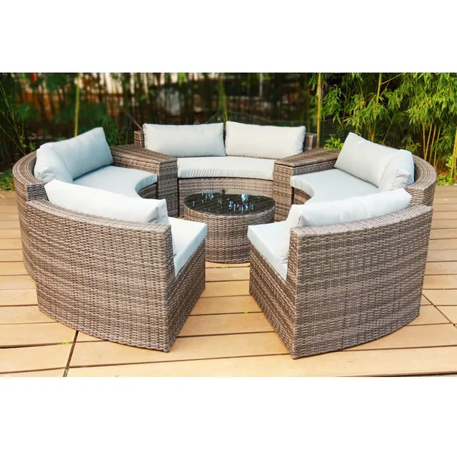 Outdoor Rattan Garden Patio Kd Round Sofa Bed Furniture Outdoor Rattan Garden Patio Kd Round
