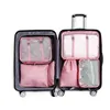 Outdoor travel 6pcs luggage organizer packing cubes for suitcases
