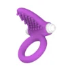 Modern design men's vibrating bullet cock ring with tongue massage