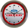 Ford power stroke diesel neon clock custom made 12v 15 inch round neon clock