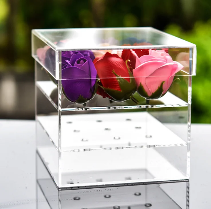 Wholesale Perspex Flower Display Clear Acrylic Rose Box Buy Plastic