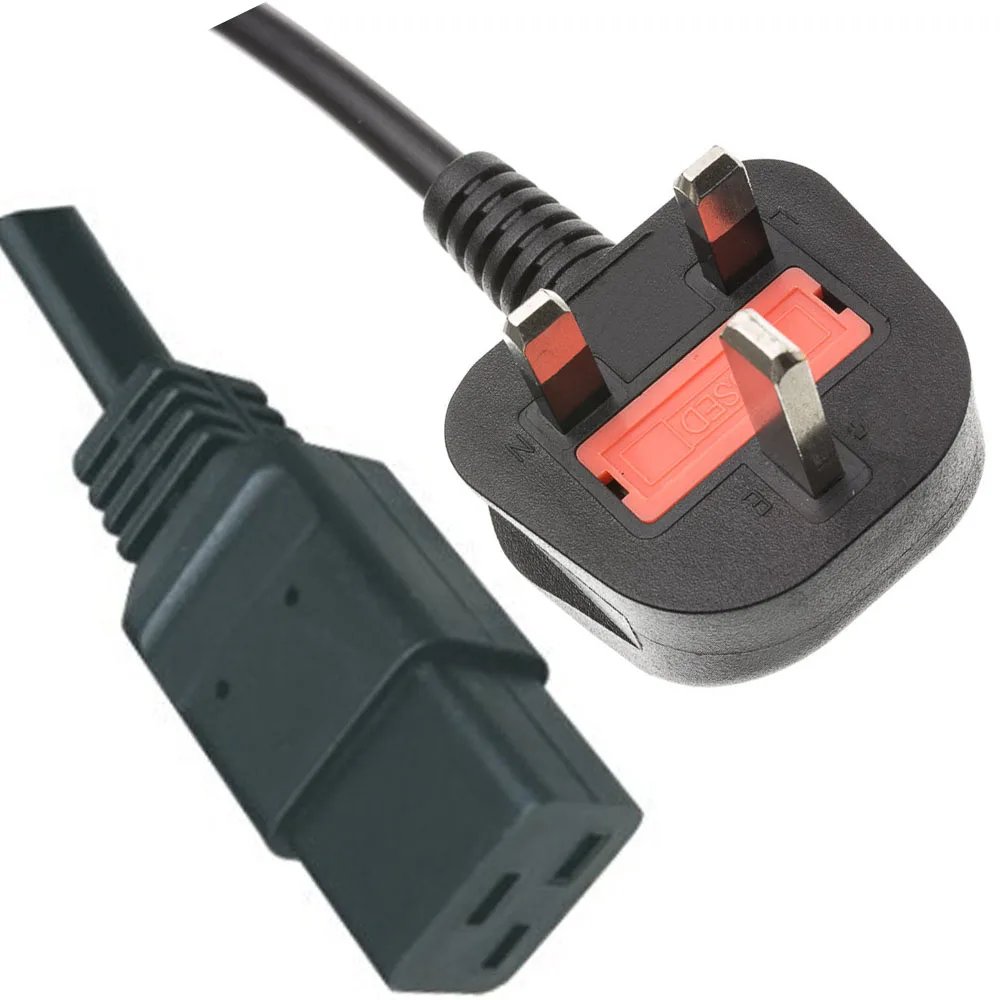 Uk British Fused Plug To Iec C19 Mains Lead England Power Cord Cable ...