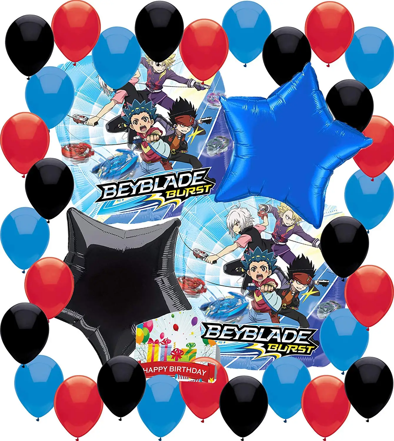 Buy Beyblade Burst Birthday Party Supplies Pack for 16 Guests Straws 