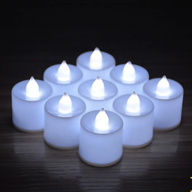 None Flickering Battery Operated Electronic Flameless Custom Tea Light