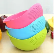Colorful new high-quality plastic wash rice Kitchen Taomi device Drain vegetables basket basket fruit and vegetable rack multi-p