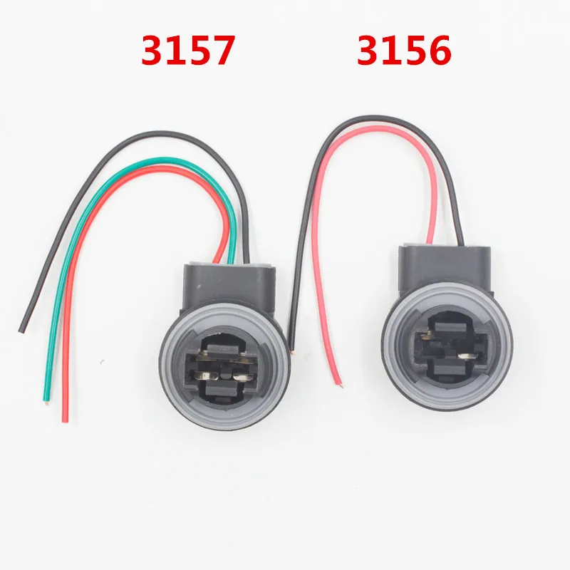 Automobile Wiring Harness Connector 3157 Led Bulb Holder Socket Adapter